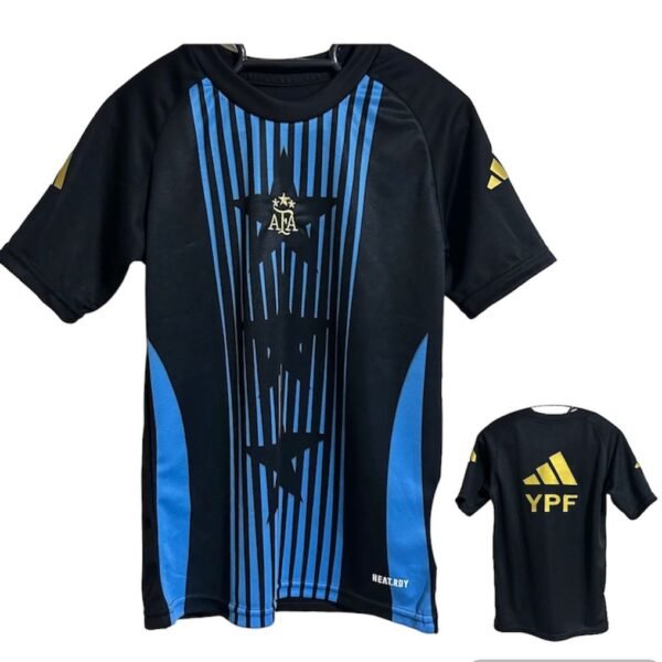 Camiseta Niño Argentina Entrenamiento Negra Talle 8