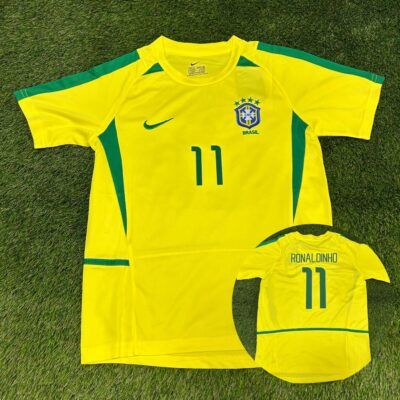 Camiseta Niño Brasil retro Ronaldinho Talle 12