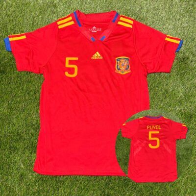 Camiseta Niño Retro España 2010 Puyol Talle 16