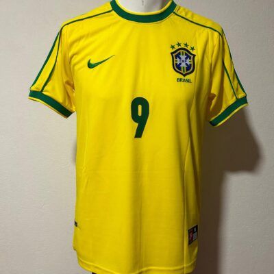Camiseta Retro Brasil Ronaldo 98 talle XXL