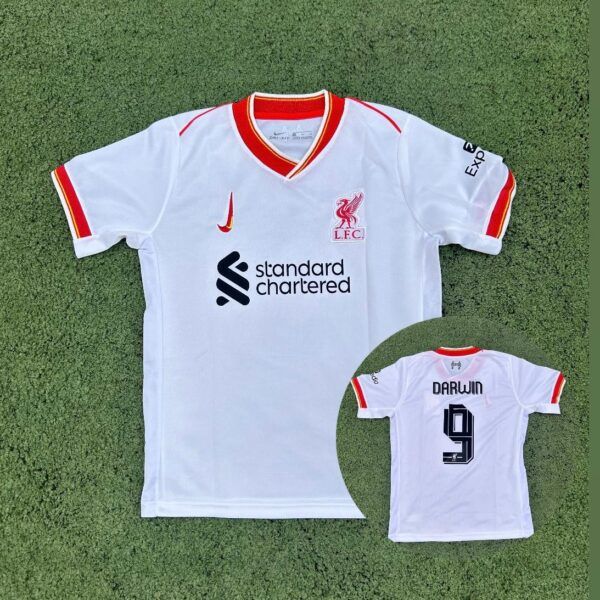 Camiseta Niño Liverpool alternativa Darwin 2024/25 talle 12