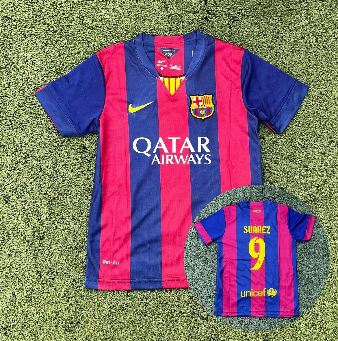 1722.jpeg Camiseta Niño Retro Barcelona 2015 Suarez - Imagen 1