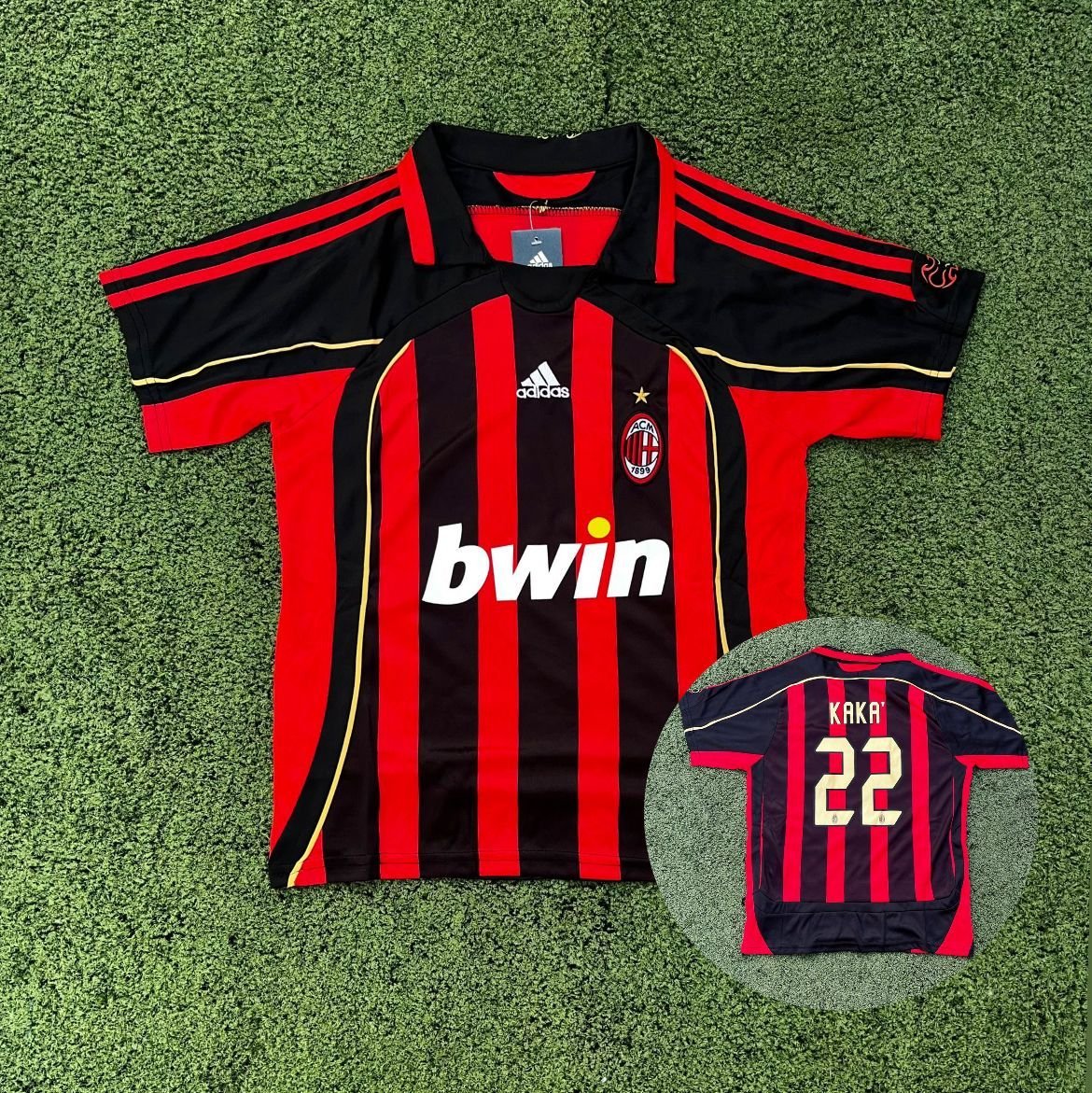 1745.jpeg Camiseta Niño Retro Milan Titular 06/07 Kaka - Imagen 1