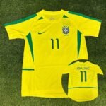Camiseta Niño Brasil Retro Titular 2002 Ronaldinho